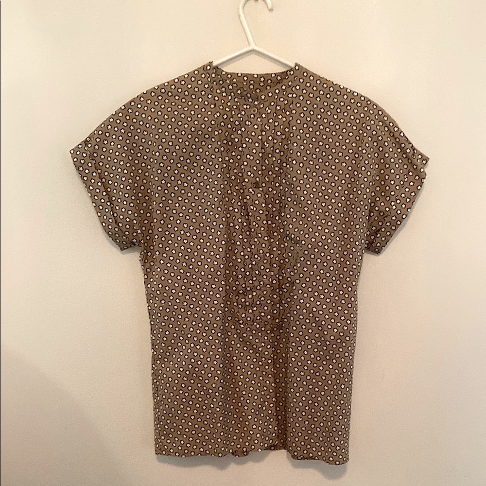 Burberry Brit Short Sleeve Cotton Blouse